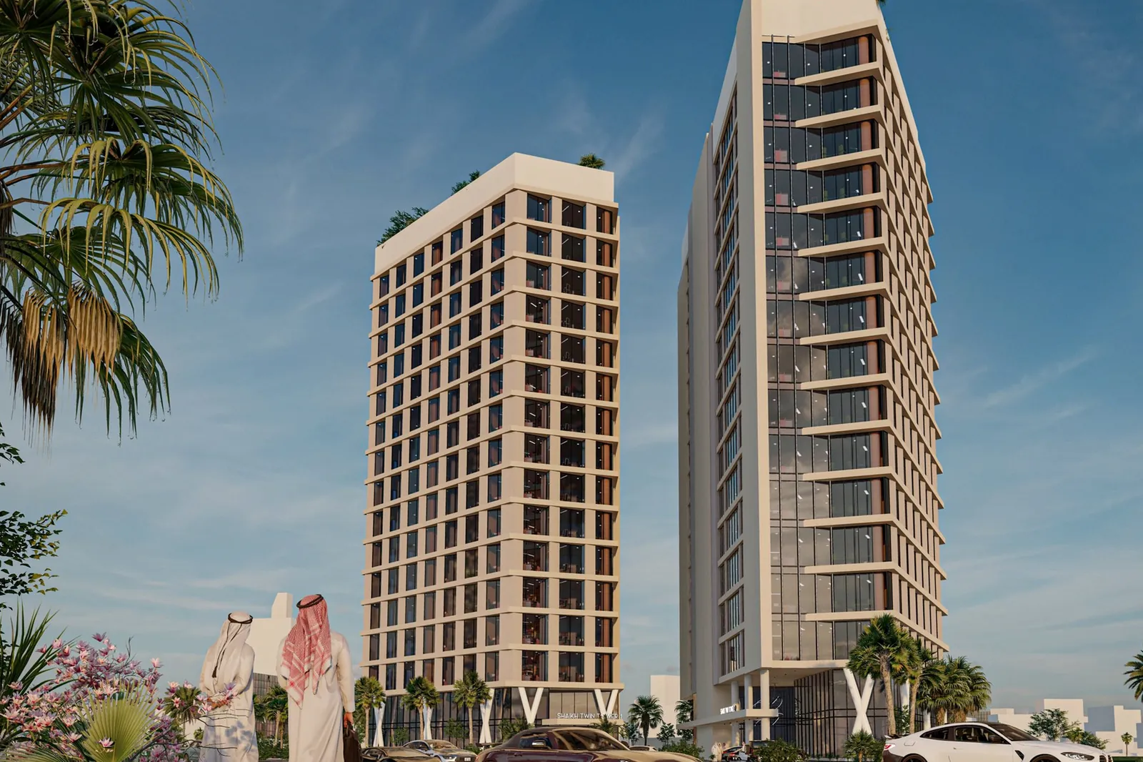 البرجان من طريق الملك سعود